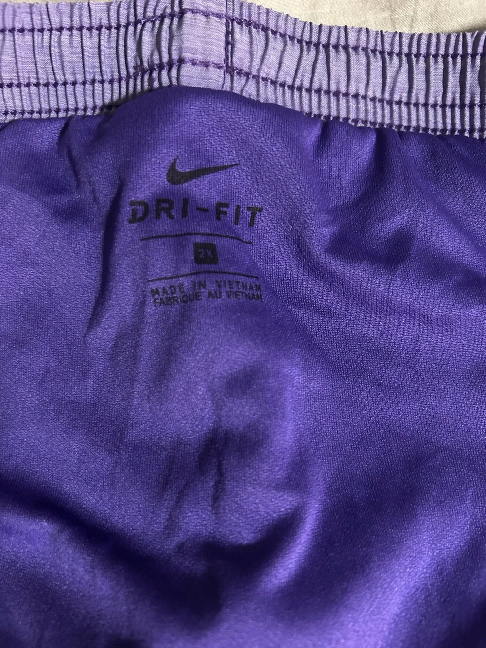 Nike Women's Lavender Athletic Shorts with Dark Trim Size 2X